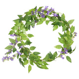 Vidaxl Garlands de Noël avec des fleurs 6 st 200 cm violet