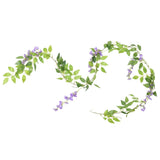 Vidaxl Garlands de Noël avec des fleurs 6 st 200 cm violet