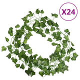 Vidaxl Garlands de Noël Ivy 24 st 200 cm vert