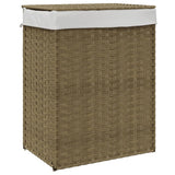 Vidaxl -Waschkorb mit Deckel 46x33x60 cm Poly Rattan