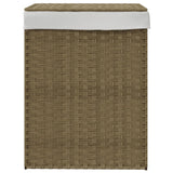 Cesta de lavandería Vidaxl con tapa de 46x33x60 cm Poly Rattan