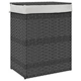 Koš na prádlo Vidaxl s víkem 46x33x60 cm Poly Rattan Grey