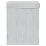 Canasta de lavandería Vidaxl con tapa 46x33x60 cm Poly Rattan Blanco