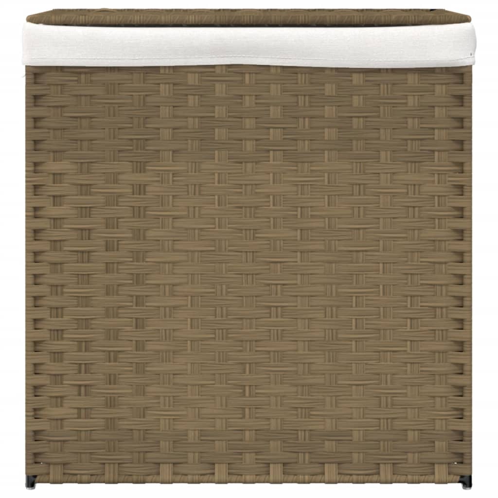 Vidaxl wasmand met 2 vakken 53x35x57 cm poly rattan