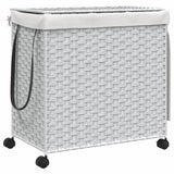 Košík na prádlo Vidaxl na kolech 60x35x60,5 cm Rattan White