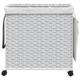 Košík na prádlo Vidaxl na kolech 60x35x60,5 cm Rattan White