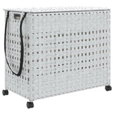 Košík na prádlo Vidaxl na kolech 66x35x60 cm Rattan White