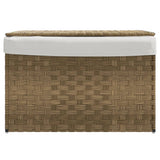 Vidaxl -Waschkorb mit Deckel 55,5 x 35 x 34 cm Poly Rattan