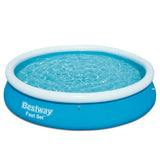 Bestway Fast Set Swimming Pool Uppblåsbar runt 366x76 cm 57273