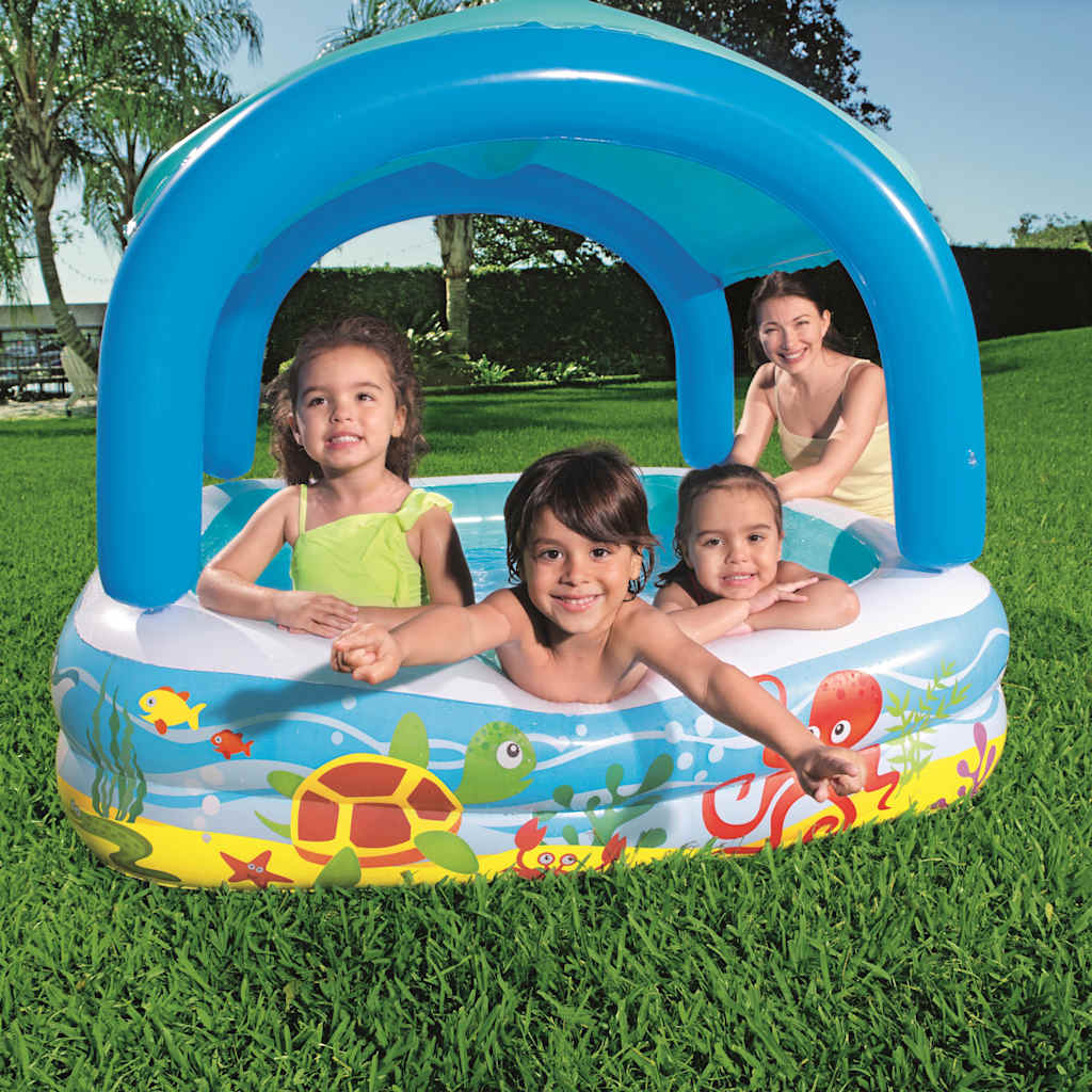 Bestway Spielbecken mit Überdachung 140x140x114 cm blau 52192
