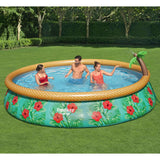 Bestway Fast Set Set Pool Set Paradise Palms uppblåsbara 457x84 cm