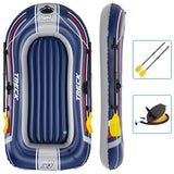 Bestway Hydro-Force inflatable boat with pump and rowing pans blue