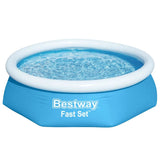 Bestway Fast Set Schwimmbad aufblasbar rund 244x66 cm