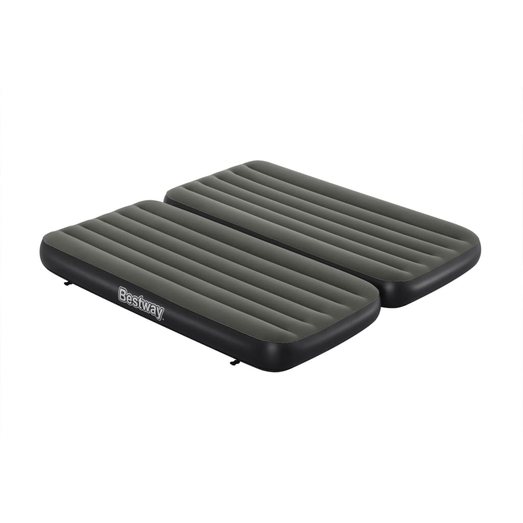 Bestway Airbed 3-i-1 oppustelig 188x99x25 cm sort og grå