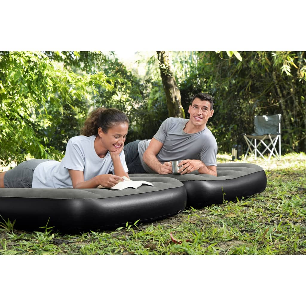 Bestway Airbed 3-in-1 nafukovací nafukovací 188x99x25 cm černá a šedá