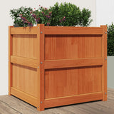 Vidaxx Pflanzgefäß 60x60x60 cm massives Kiefernholz, braun gewaschen