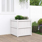 Vidaxx Pflanzgefäß 70x70x70 cm massives Kiefernholz weiß