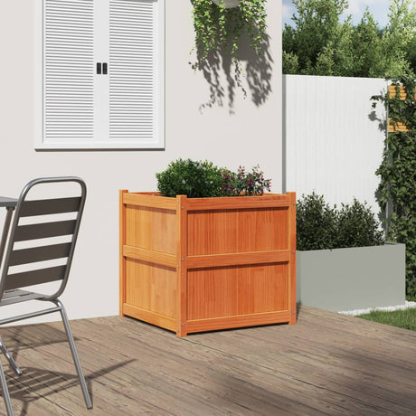 Vidaxx Pflanzgefäß 70x70x70 cm massives Kiefernholz, braun gewaschen