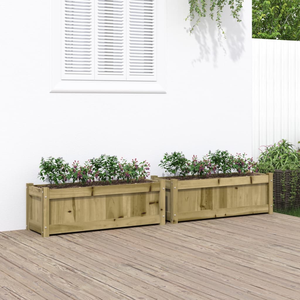 Vidaxl Pflanzgefäße 2 cm imprägniertes Holz