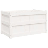 Vidaxx Pflanzgefäß 90x50x50 cm massives Kiefernholz weiß