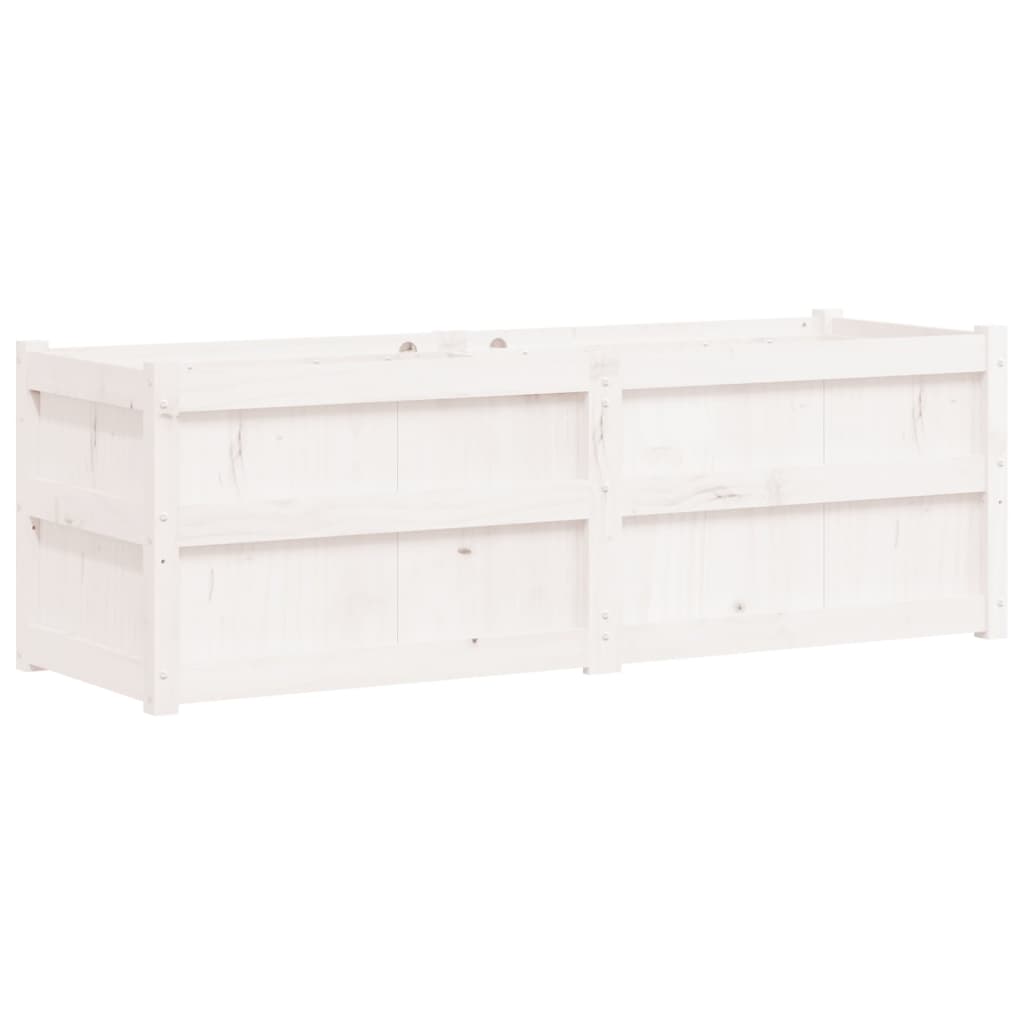 Vidaxx Pflanzgefäß 150x50x50 cm massives Kiefernholz weiß
