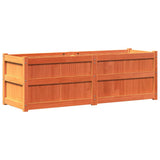 Vidaxx Pflanzgefäß 150x50x50 cm massives Kiefernholz, braun gewaschen