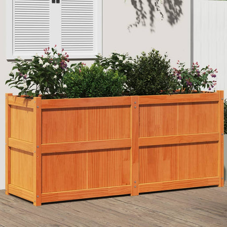 Vidaxx Pflanzgefäß 150x50x70 cm massives Kiefernholz, braun gewaschen