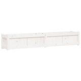 Vidaxx Pflanzgefäß 180x31x31 cm massives Kiefernholz weiß