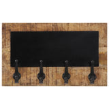 Vidaxl Wall Hood Stells 2 st med 4 kroker solid mangowood