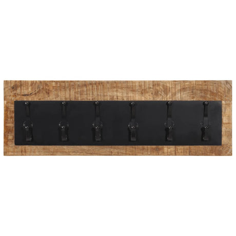 Vidaxx Wandgarderobe mit 6 Haken aus massivem Mangoholz