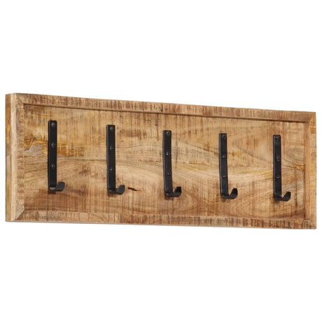 Vidaxx Wandgarderobe mit 5 Haken aus massivem Mangoholz