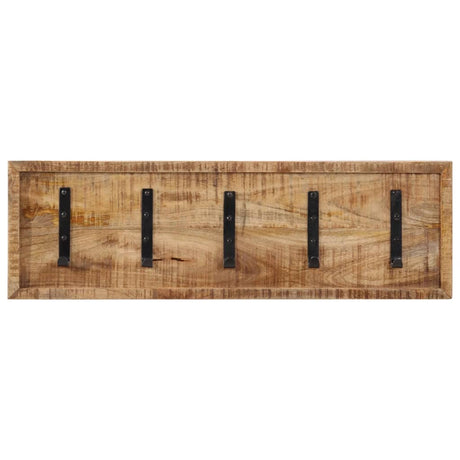 Vidaxx Wandgarderobe mit 5 Haken aus massivem Mangoholz
