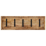 Vidaxx Wandgarderobe mit 5 Haken aus massivem Mangoholz