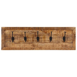 Vidaxx Wandgarderobe mit 5 Haken aus massivem Mangoholz