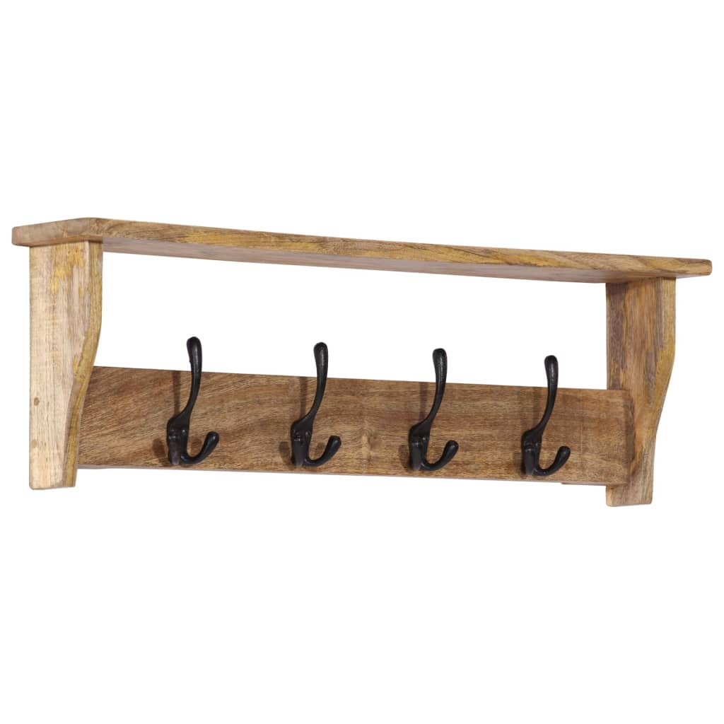 Vidaxx Wandgarderobe mit 4 Haken aus massivem Mangoholz