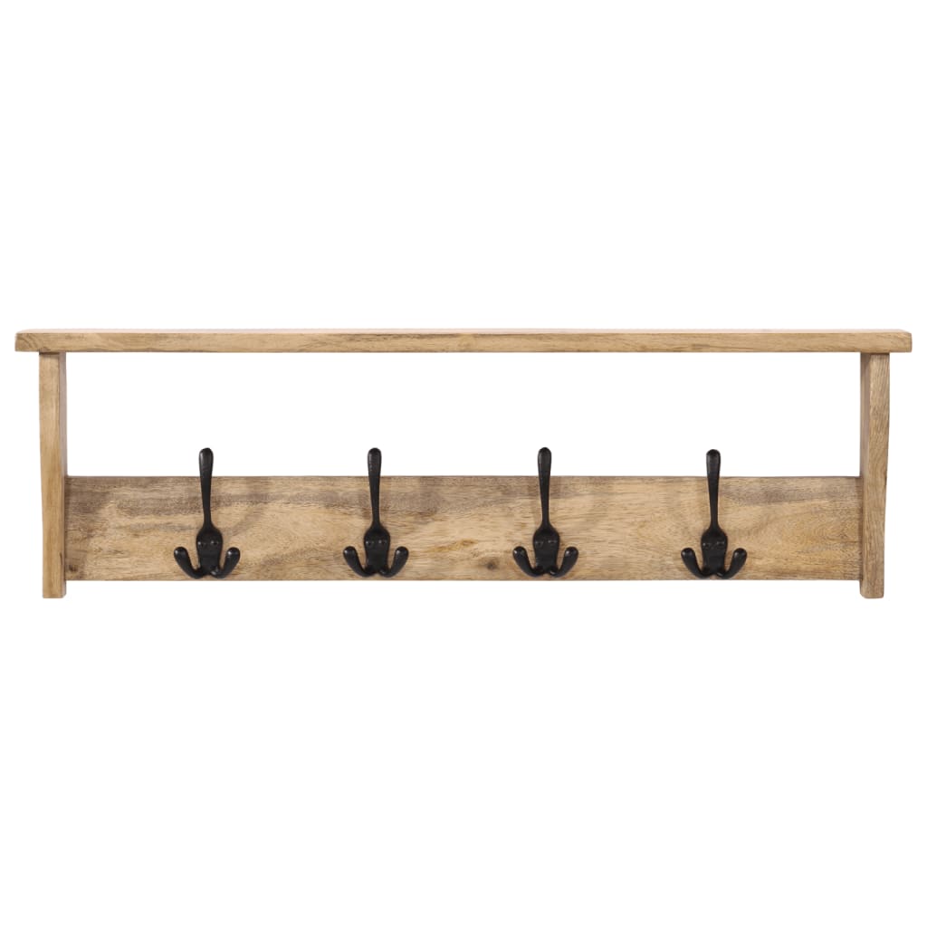 Vidaxx Wandgarderobe mit 4 Haken aus massivem Mangoholz