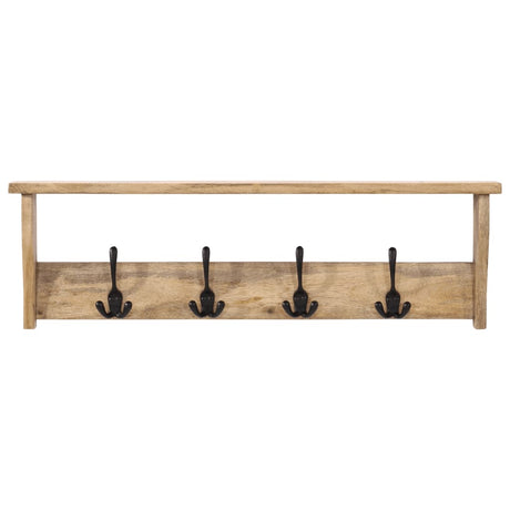Vidaxx Wandgarderobe mit 4 Haken aus massivem Mangoholz