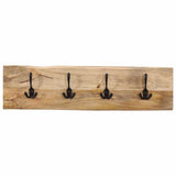 Vidaxx Wandgarderobe mit 4 Haken aus massivem Mangoholz