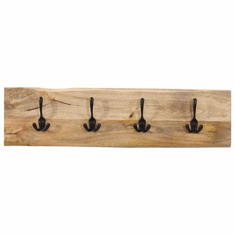 Vidaxx Wandgarderobe mit 4 Haken aus massivem Mangoholz
