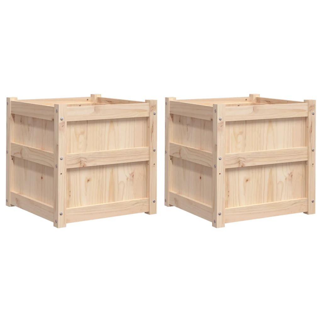 Vidaxl Planters 2 pc cm solid fyrretræ