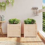 Vidaxl Planters 2 pc cm solid fyrretræ