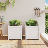 Vidaxl Planters 2 PC cm feste Pinien wäiss