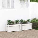 Vidaxl Planters 2 pc cm Solid pine white