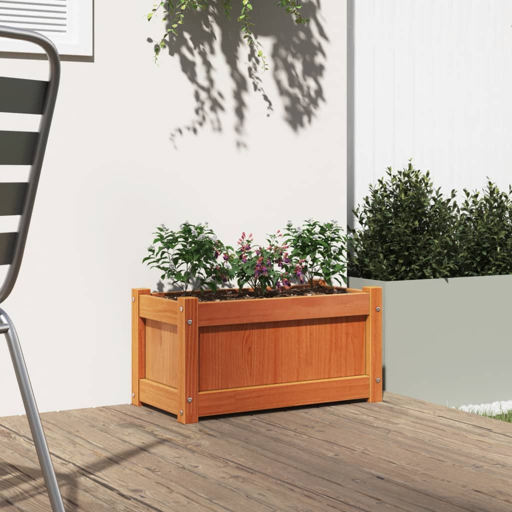 Vidaxx Pflanzgefäß 60x31x31 cm massives Kiefernholz, braun gewaschen