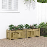 Vidaxl Pflanzgefäße 2 cm imprägniertes Holz