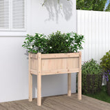 Vidaxx Pflanzgefäß mit Beinen 70x31x70 cm aus massivem Kiefernholz