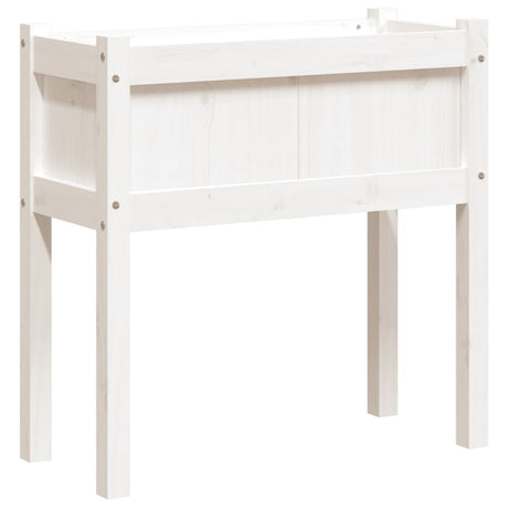 Vidaxx Pflanzgefäß mit Beinen 70x31x70 cm massives Kiefernholz weiß