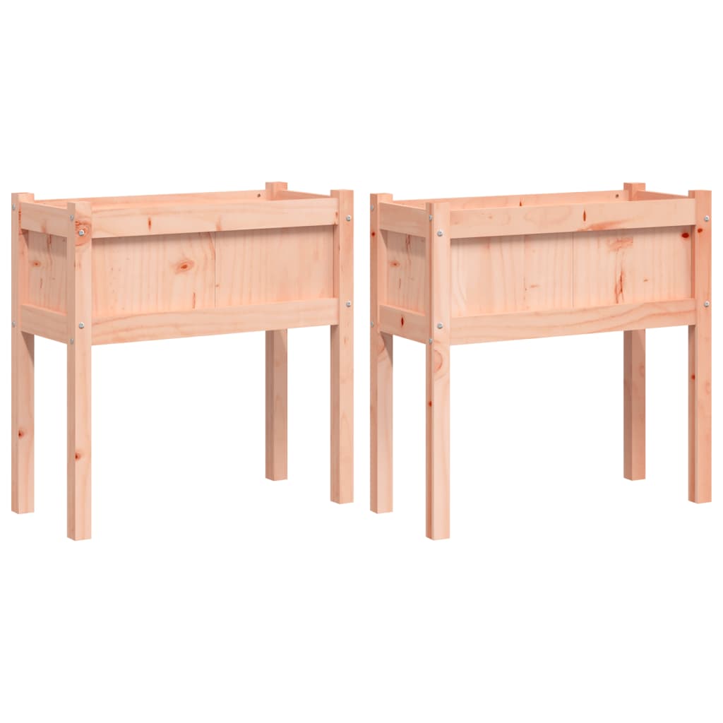 Vidaxxl-Pflanzgefäße mit Beinen, 2 Stück, massives Douglas-Holz