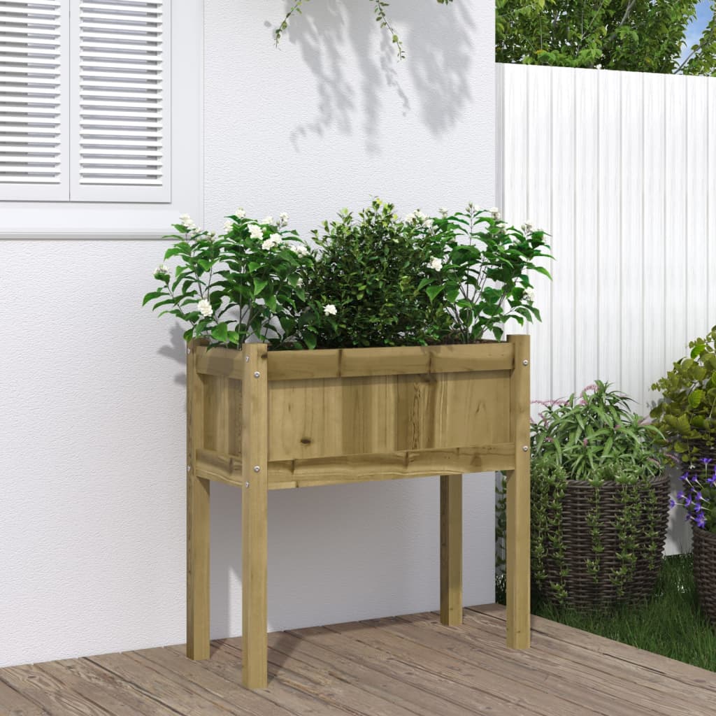 Vidaxx Pflanzgefäß mit Beinen 70x31x70 cm aus imprägniertem Kiefernholz