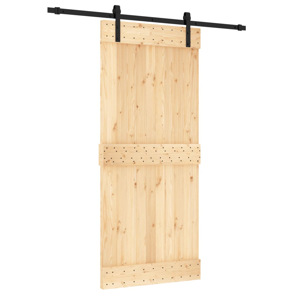 Puerta corredera de Vidaxl con masa de 90x210 cm de pino sólido